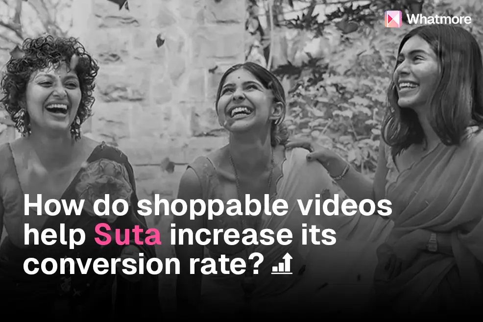 How do shoppable videos help Suta increase its conversion rate?